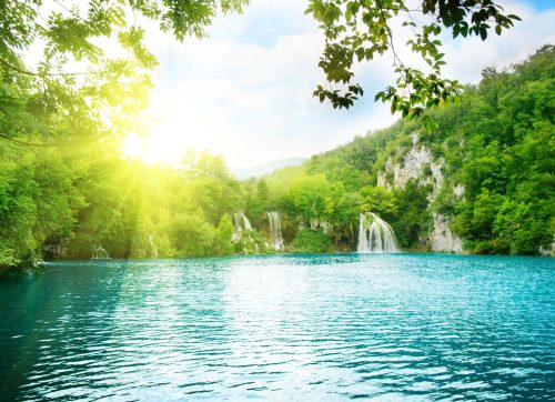 lake in deep mountain forest